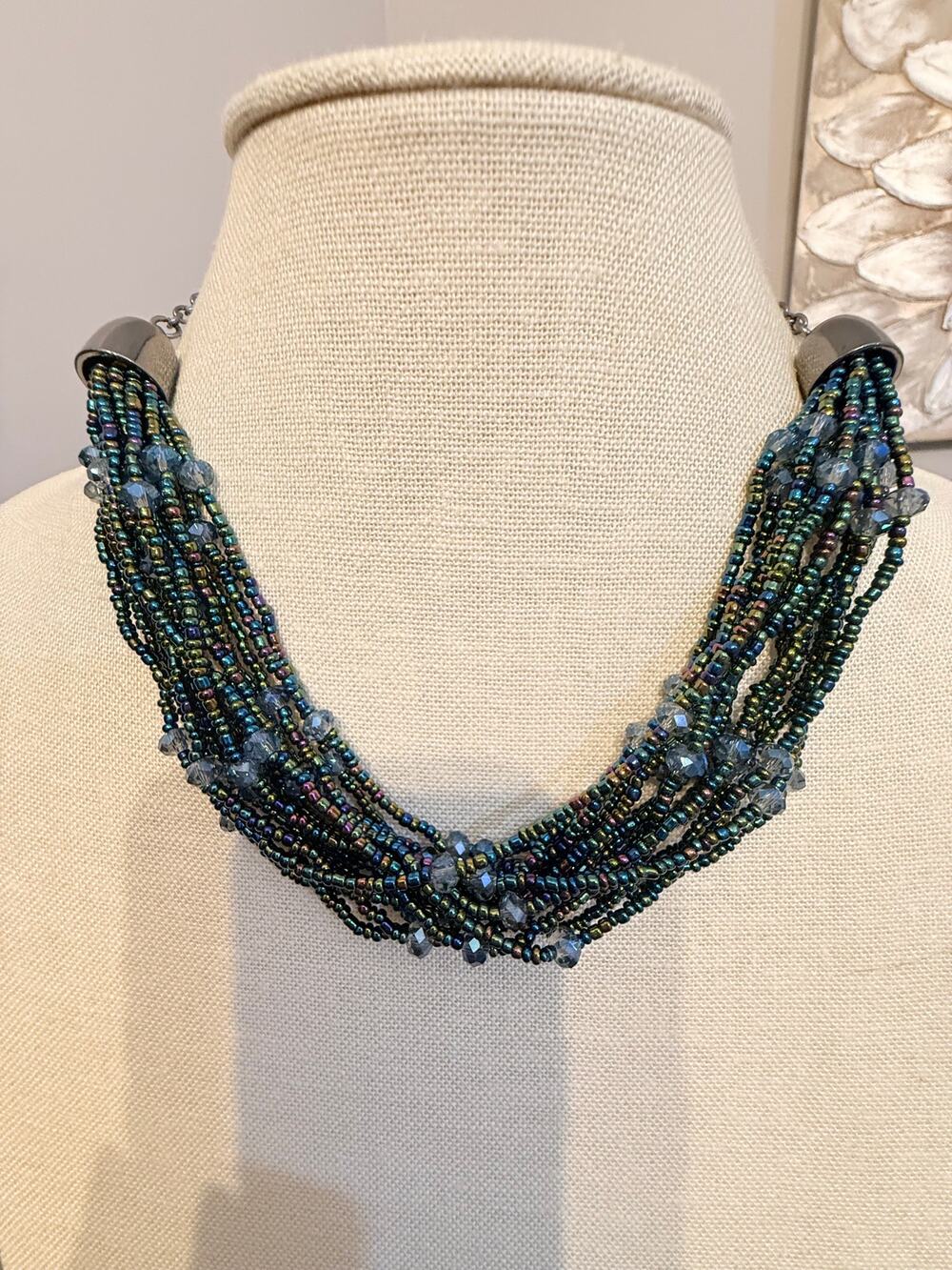 Vintage NOS Lane Bryant Multi Strand Beaded Necklace 18”